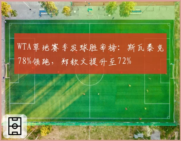 WTA草地赛季发球胜率榜:斯瓦泰克78%领跑,郑钦文提升至72%