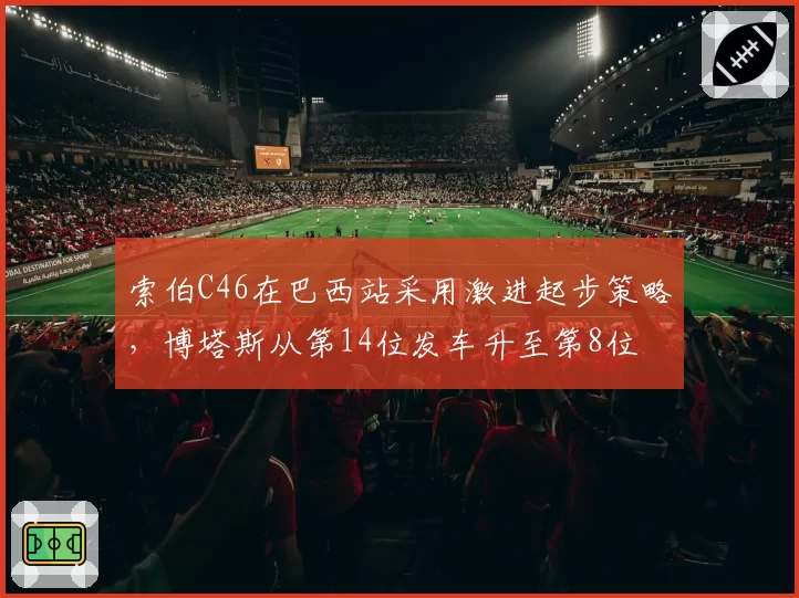 索伯C46在巴西站采用激进起步策略,博塔斯从第14位发车升至第8位